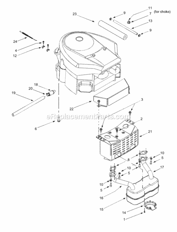 Engine_Accessories Diagram and Parts List for  Yard Man Lawn Mower